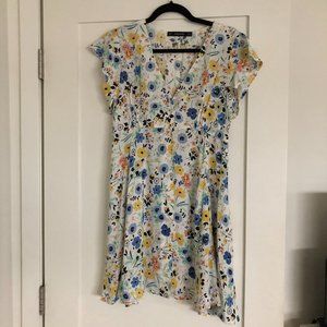 Zara Floral and White Dress